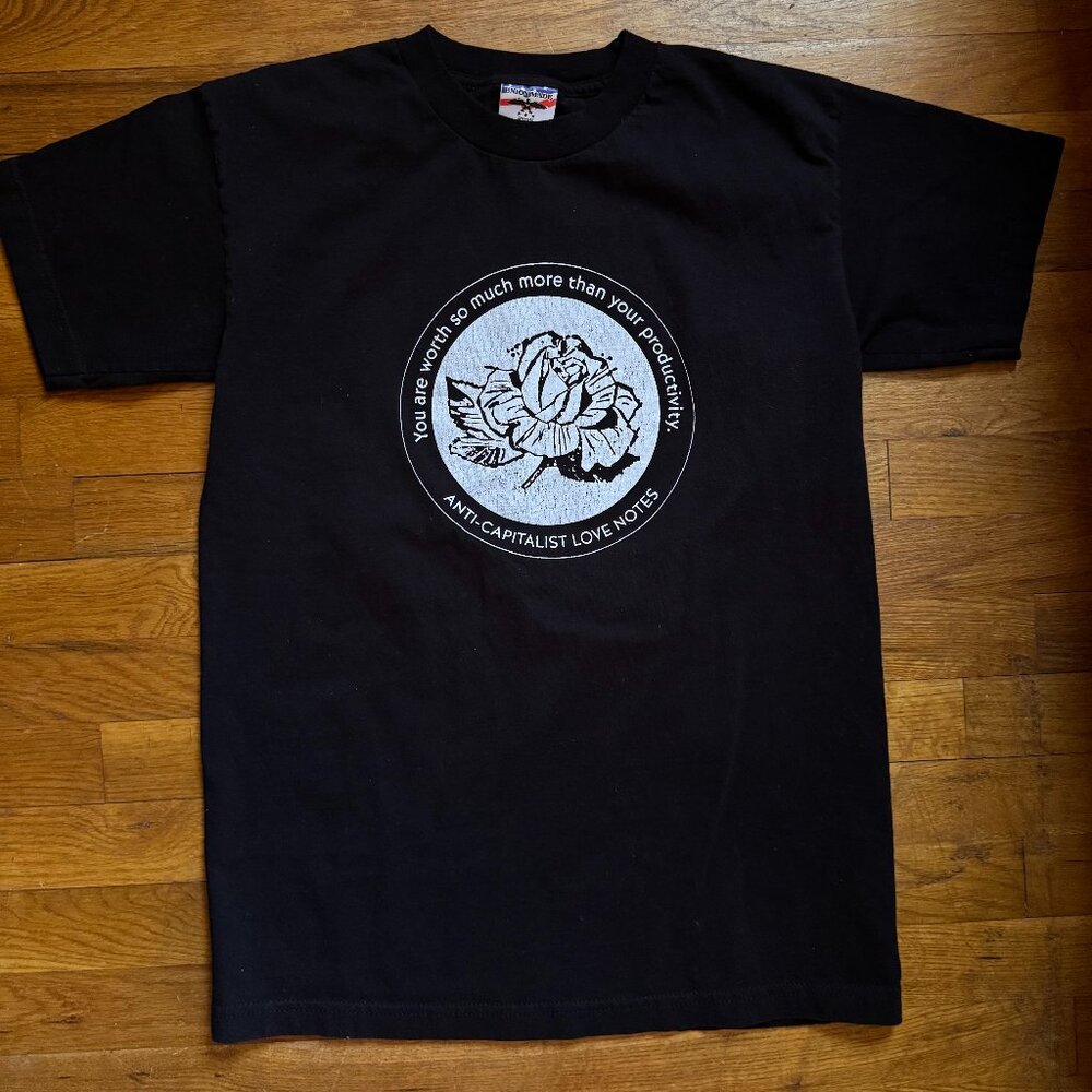 "Anti Capitalist Love Notes" Black Tee - image 1
